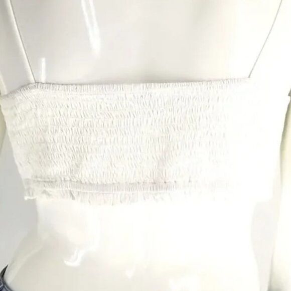 Lacy BOHO White Cropped Bralette Plus Sizes - Picture 4 of 4